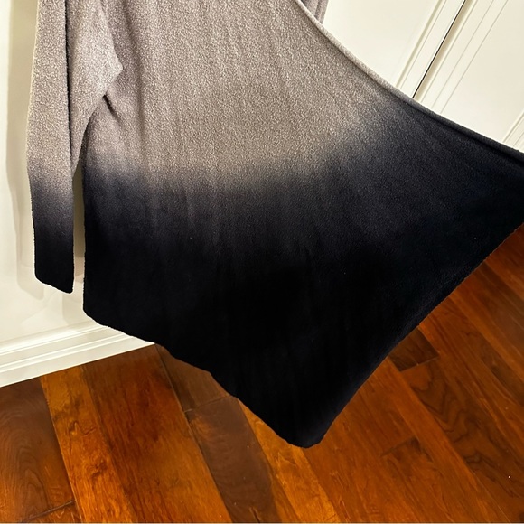 Barefoot Dreams Cozy Chic Lite Women’s Navy Grey Open Waterfall Cardigan Sweater - Picture 7 of 8